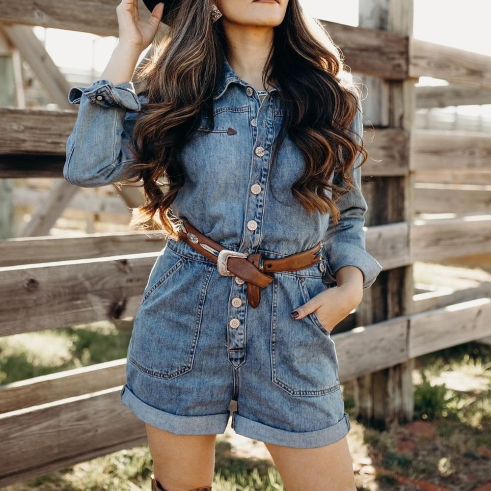 Rock & Roll Denim Romper